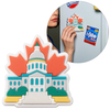 Custom Canada Monaco Logo 3d PVC Rubber Souvenir Christian Fridge Magnets Magnetic Magnets Stickers for Fridge Manufacturer