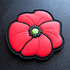 UK Modern Red Poppy for Lapel Pin British poppy Badge Pvc Patch Flower Commemorative Remembrance Day Gift for Events Cast