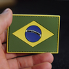 Pvc Brazil Flag Patches Custom Logo Various Country Various States Flag Design Backing Soft Rubber Patches for Clothing
