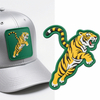 Custom Heat Press Pvc Rubber Logo trucker hat patches stick on Custom Logo Pvc Silicone tiger Iron on Patches
