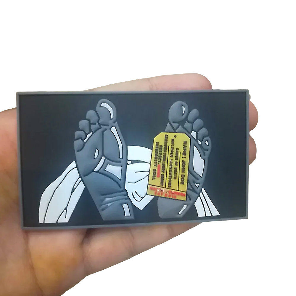 Custom PVC Patches 2D 3D Soft PVC Clothes Rubber Patch With Hook and Loop Backing RUBBER PVC PATCH