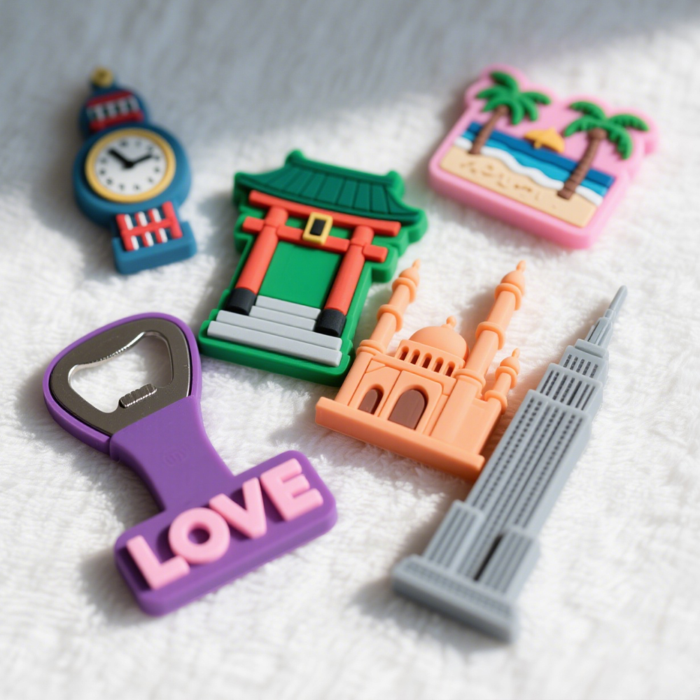 Custom Promotional 3D Silicone Souvenir Sublimation Fridge Magnets Country City Tourist Resin Refrigerator Magnet