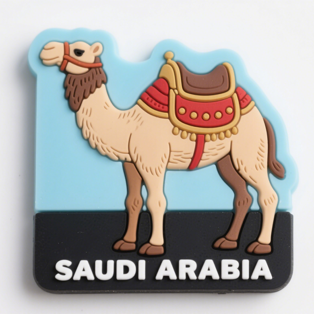 Guangzhou Manufacturer Saudi Arabia Travel Souvenir Soft Pvc 3d Embossed Fridge Magnet , Flexible Plastic Magnets