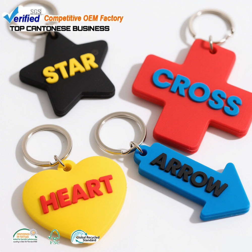 Manufactory Personalize Custom Soft Silicone Pvc Keychain Custom Logo PVC Rubber Keyring / Custom Rubber Pvc Keychains