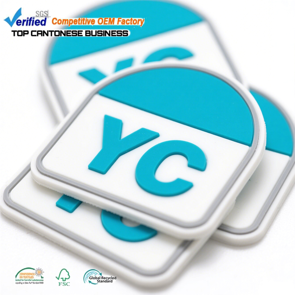 Eco-friendly Rubber Patches Factory Price Customized 3D Embossed Logo Silicone PVC Soft Badges for Garment