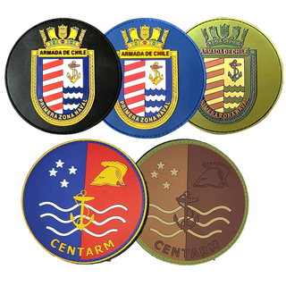 High Quality Chile Tiger Silicone 2D PVC Logo Custom Embossed Soft PVC Patches Rectangle Iron-on Rubber Tags for Clothing Hat