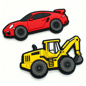 Custom Car Pvc Patches Tag for Clothing Embossed Logo 3D 2D Soft PVC Patches Rubber