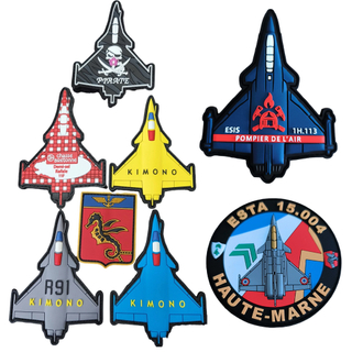 3D Aircraft PVC Rubber Badge Soft Label Patch for Hats Airsoft Sticks-Iron-on Hook Loop Soft PVC Patches Made of Canvas Plastic