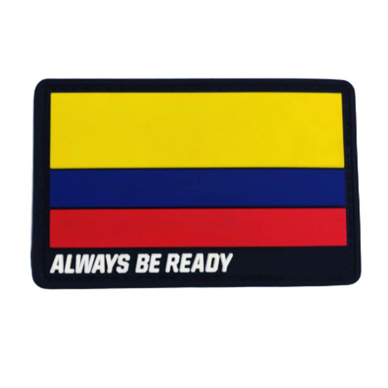 National Flag Patches 3D PVC Rubber Silicone Colombia Flag With Hook Patch