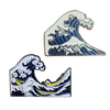 Custom Japanese Style the Great Wave off Kanagawa Enamel Lapel Pin God Hands Lapel Pin Badge Artist Gifts