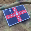 Ultra-Fine PVC Denim Lace Label Patches State Flags for Clothing Decoration with Back Hook for United States Use