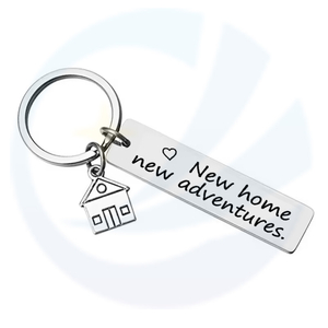 House company gift new home new adventures keychain stainless steel