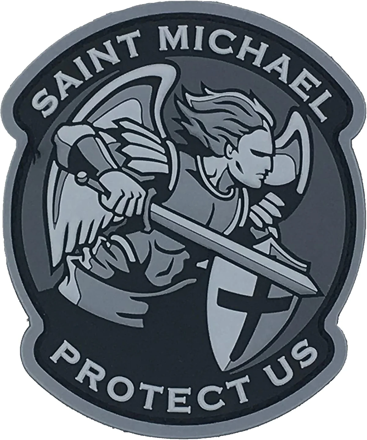 ST. MICHAEL PROTECT US pvc rubber Patch
