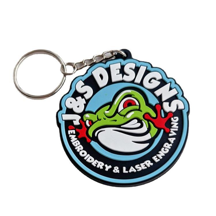 custom 2D design letter shape keyring