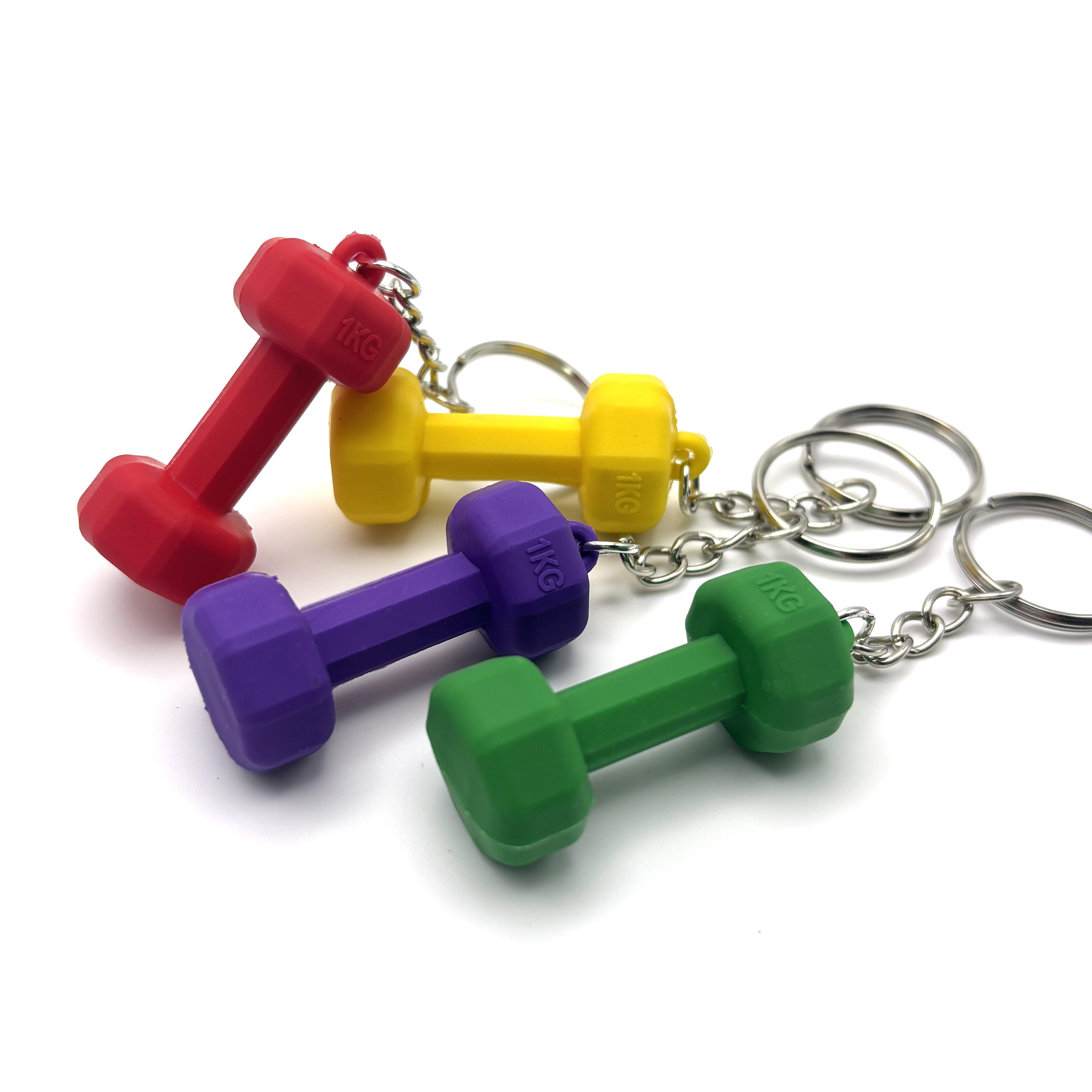3D Mini Fitness Key Chain Customized Logo Gym Workout Keychains 3D Rubber PVC Sport Bottle Keychain