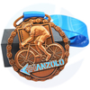 Custom 3d hollowed out bicycle cycling race medal