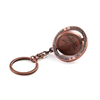 Vintage Antique Silver Copper 360 Degree Spinner 3D Keychaines