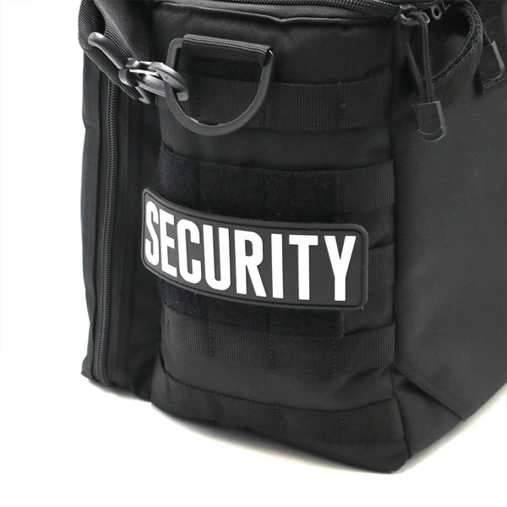 Tactical Style PVC Rubberised SECURITY Patch Custom 3D Waterproof PVC Label with Hook Backing for Outdoor Gear