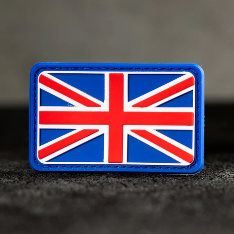 Custom United Kingdom Flag PVC Patch – 3D Soft Rubber Velcro Patch for Backpack Jacket or Outdoor Gear