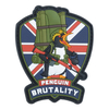 Custom UK Penguin Brutality PVC Patch 3D Soft Rubber Morale Emblem Funny Design Hook and Loop Badge for Jackets and Bags
