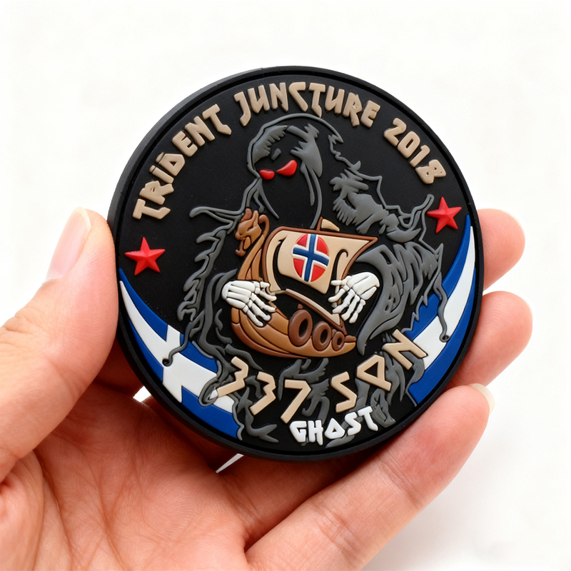 Custom 337 Squadron Greece Ghost 3D PVC Patch Aviation Team Rubber Badge for Jackets Backpacks Uniforms