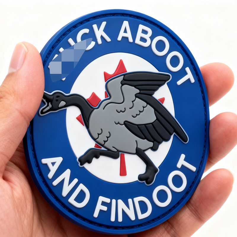 Custom Canada Toothy Goose FAFO PVC Patch – 3D Soft Rubber Morale Badge with Hook & Loop Backing