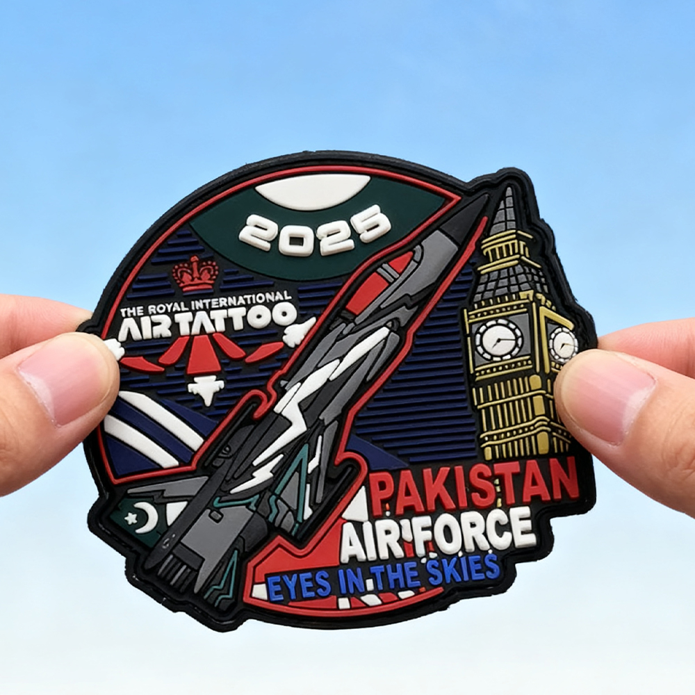 Pakistan Flight Crew Gear Patch PVC 3D Raised Detail Hook Loop