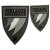 Custom 3D PVC French Style Grey Patch Soft Rubber Emblem Badge with Hook and Loop Backing for Uniform and Outdoor Gear