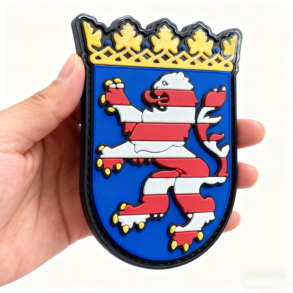 Germany HESSEN Region PVC Rubber Patch 3D Embossed Soft Label Custom PVC Emblem for Clothing and Collectors