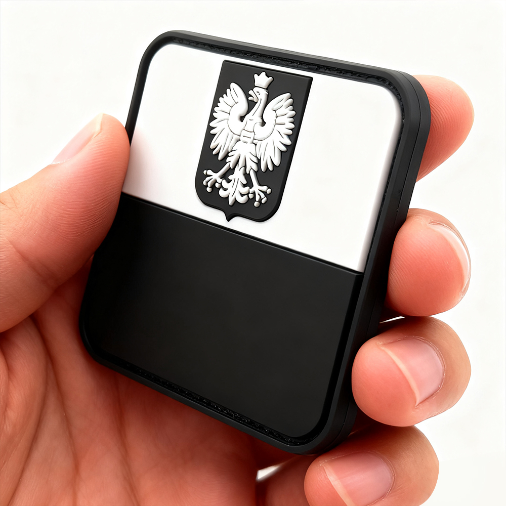 Custom Polish Flag PVC Rubber Emblem Durable Morale Patch for Collectors