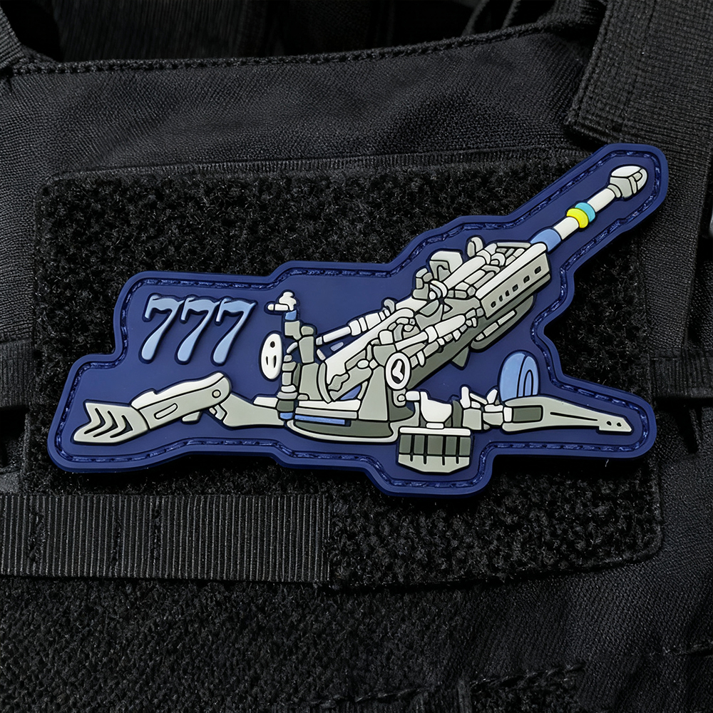Custom Ukrainian Howitzer 3D PVC Patch | Soft Rubber Artillery Emblem Badge