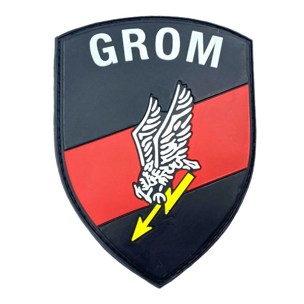 Polish GROM Style PVC Patch | Custom 3D Rubber Emblem for Jackets and Airsoft Gear