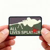 Funny All Lives Splatter PVC Patch – 3D Rubber Hook Loop Badge for Outdoor Packs EDC Gear Accessories