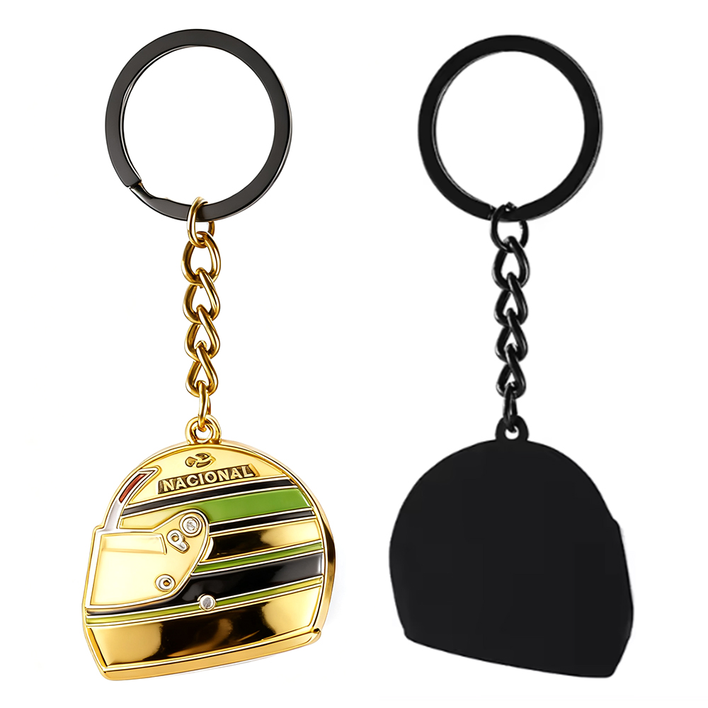Customized Soft Enamel 2D Helmet Black Metal Keychain Fashion Motorcycle Key Ring Logo Gift