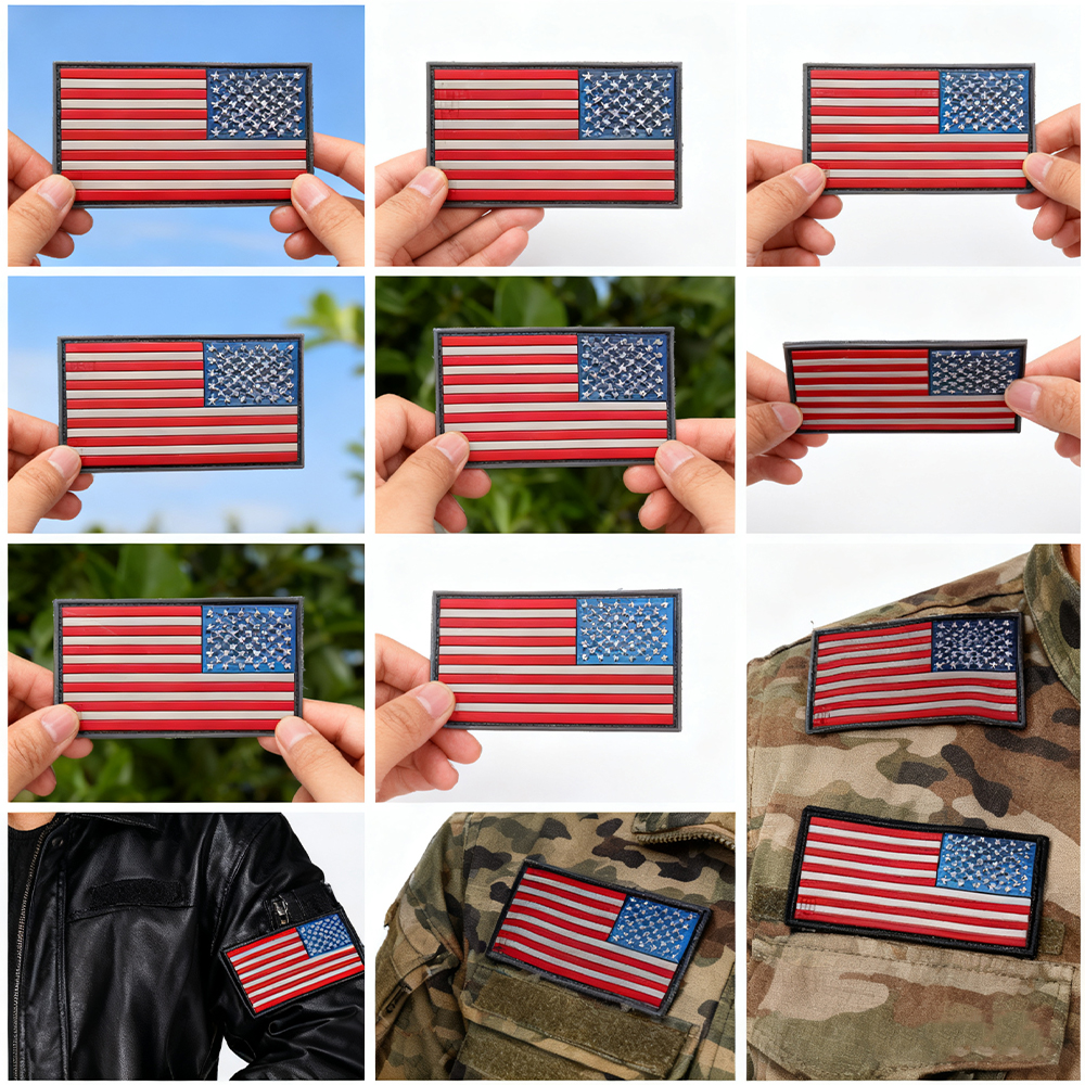 USA Flag Large Rubber Patch – Durable Soft PVC Emblem with Hook & Loop Backing for Backpacks, Jackets, Outdoor Gear and Everyday Accessories