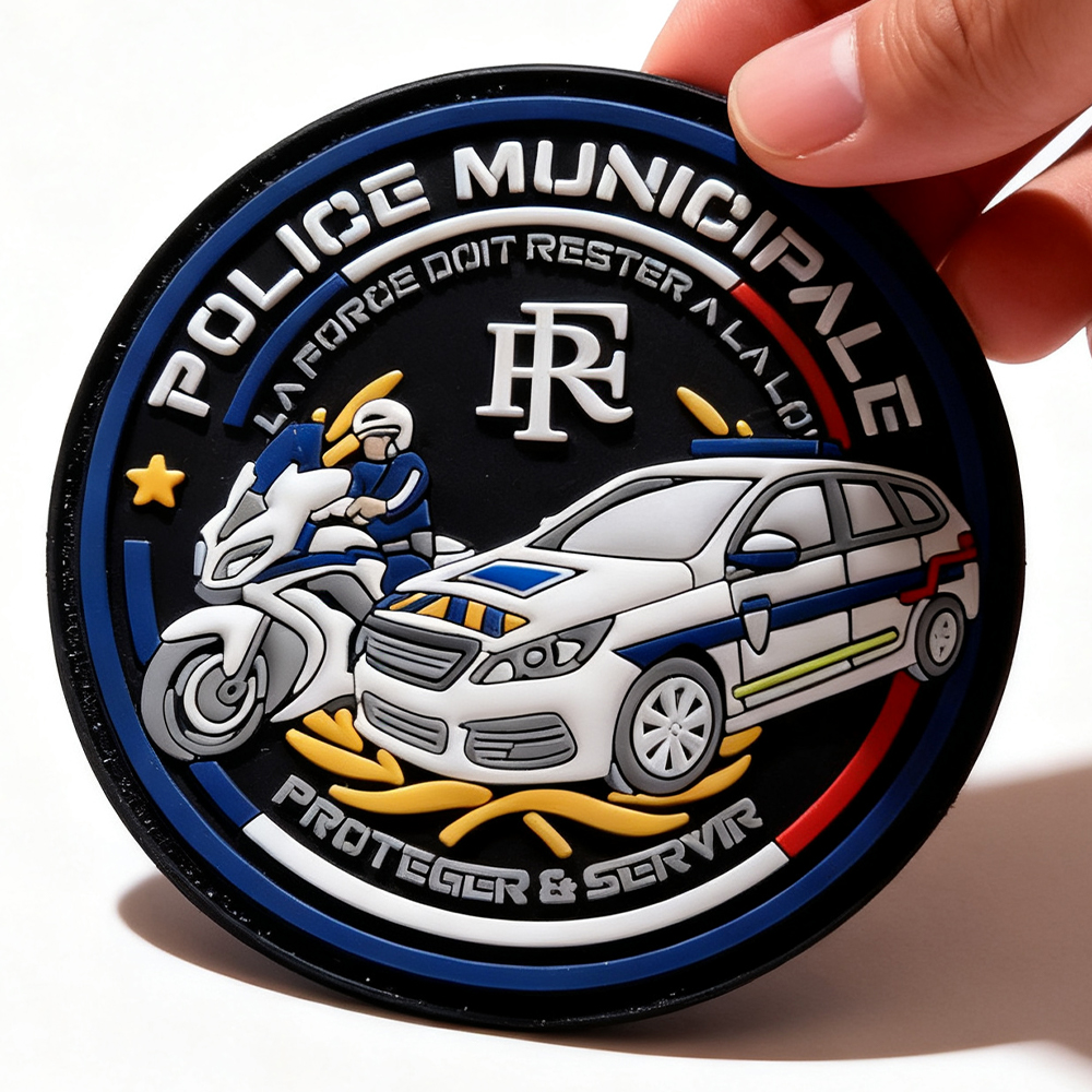 Custom Auto Moto PVC Patch 3D Soft Rubber Logo Badge Durable Embossed PVC Label for Jackets Helmets and Accessories 