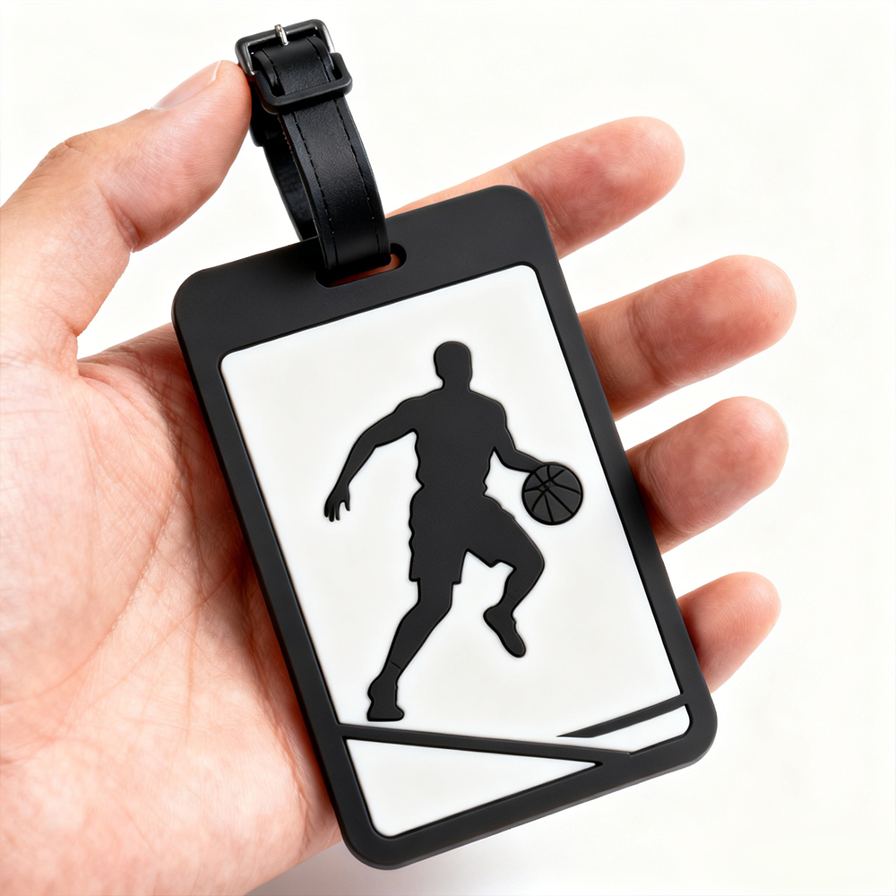 Wholesale Personalized Custom Logo 3D Silicone Suitcase Labels Travel Soft PVC Luggage Tag Leather Baggage for Advertising