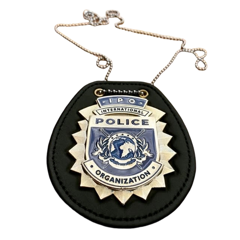 International Organization Badge with Chain, Unique Emblem Pendant for Collection