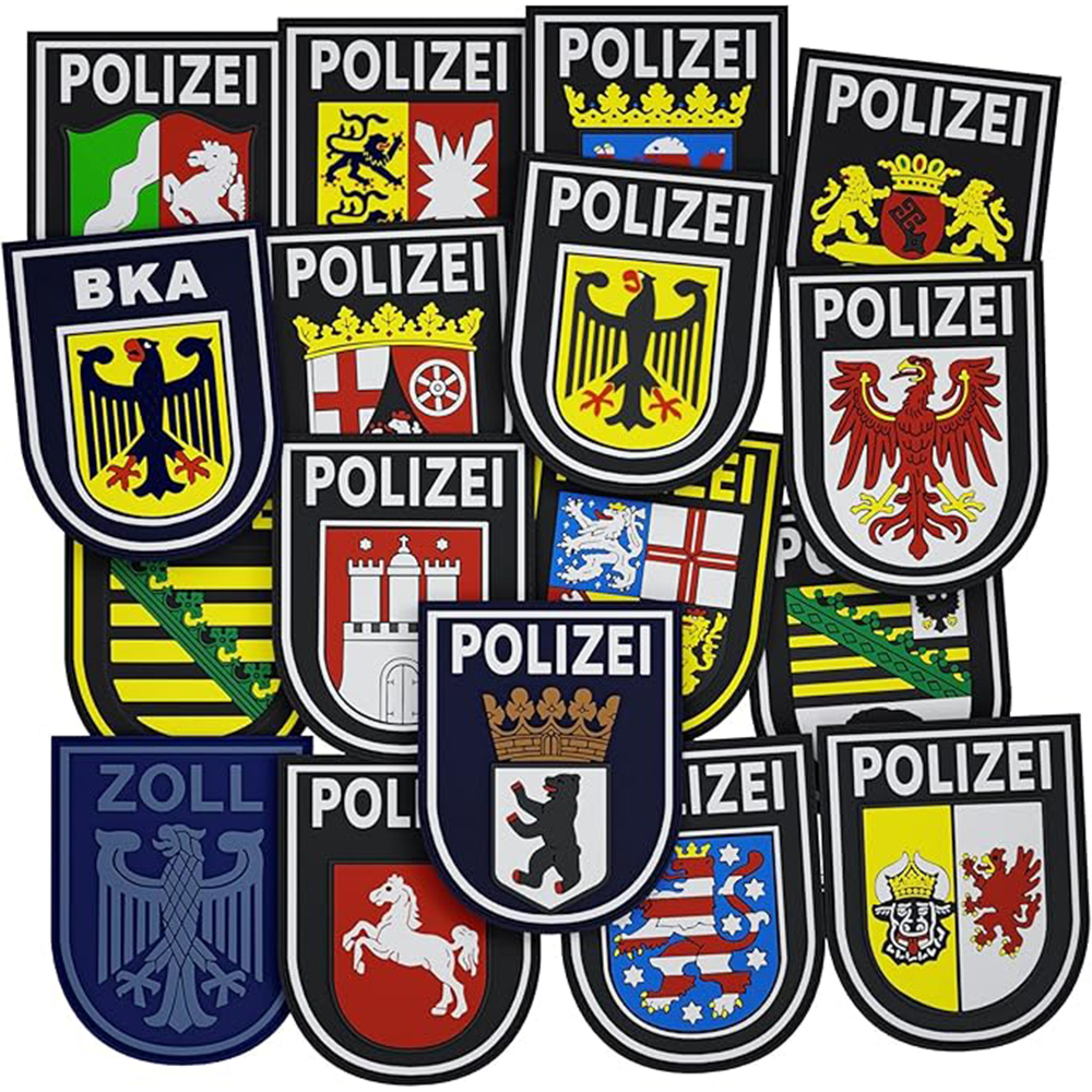 Custom Saarland Emblem 3D PVC Patch Germany Regional Soft Rubber Badge with Hook and Loop Backing for Uniforms