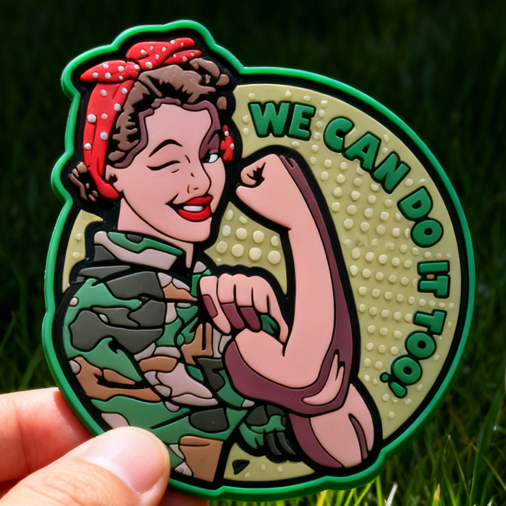 Tactical Girls PVC Patch – 3D Rubber Hook Loop Badge for Backpacks Jackets Gear Collectors