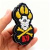 Personalized K9 Skull Dog PVC Patch Hook Loop Rubber Emblem Custom 3D Design for Apparel and Collectors