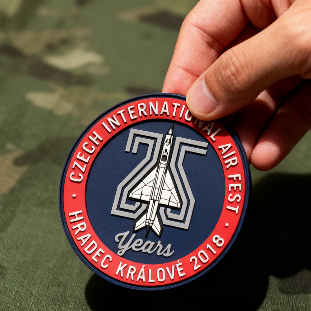 Custom Czech CIAF International Air Fest PVC Patch 3D Rubber Emblem for Collectors and Aviation Fans
