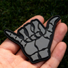 Dead Shaka PVC Patch 3D Rubber Hook Back Badge for Gear Bags Jackets