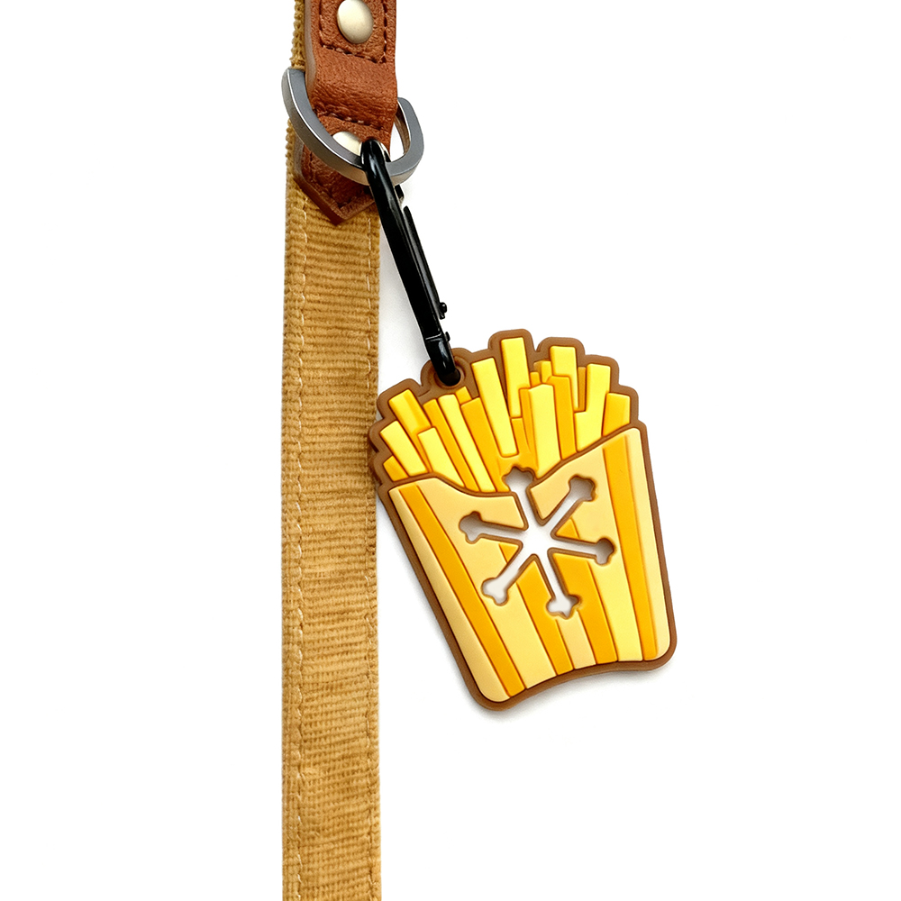 Hamburger Shaped Hands Free Poop Holder PVC Rubber Pizza Fries Dog Bags Bread Hot Dog Cheese Custom Poop Bag Holder