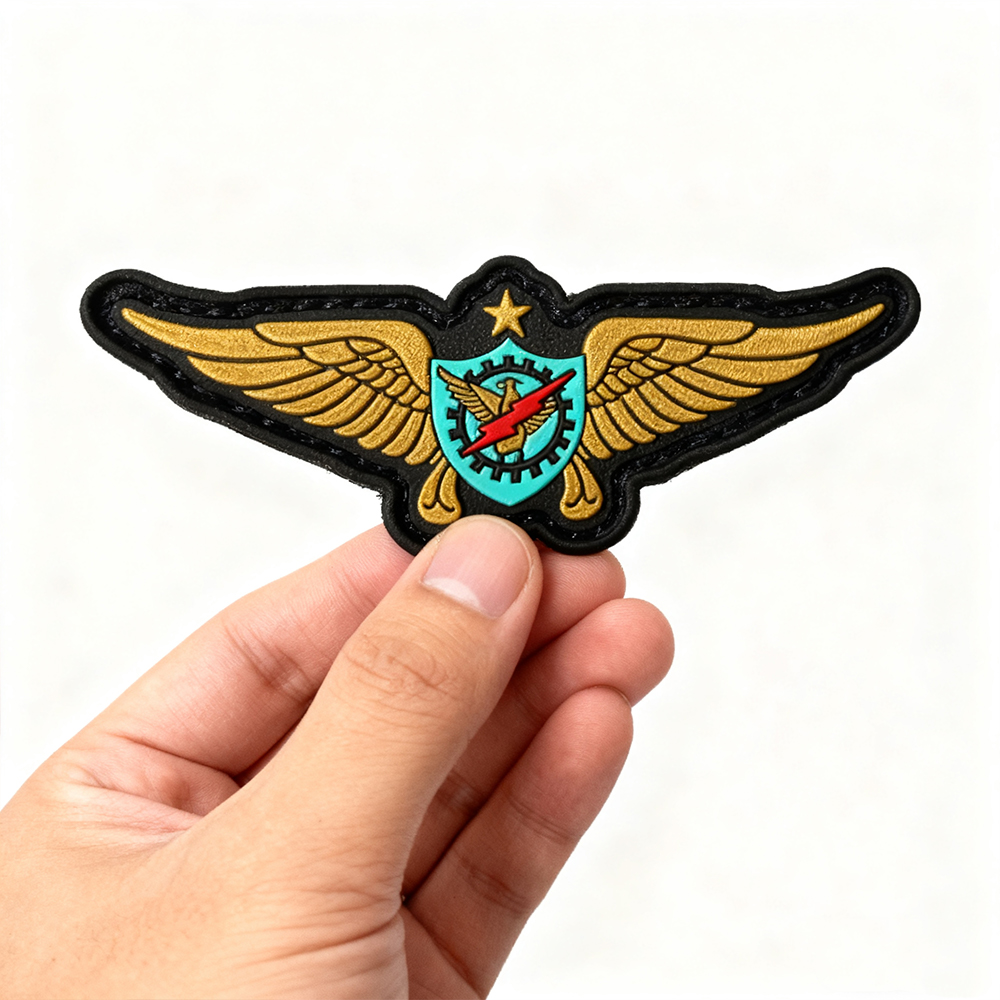 Brazil PMESP Public Service Patrol Unit PVC Patch 3D Soft Rubber Short Badge with Hook and Loop Backing