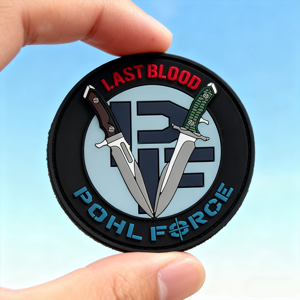 Pohl Force PVC Patch 3D Rubber Emblem with Hook Loop Backing for Backpacks Jackets Outdoor Gear Collectible Accessories