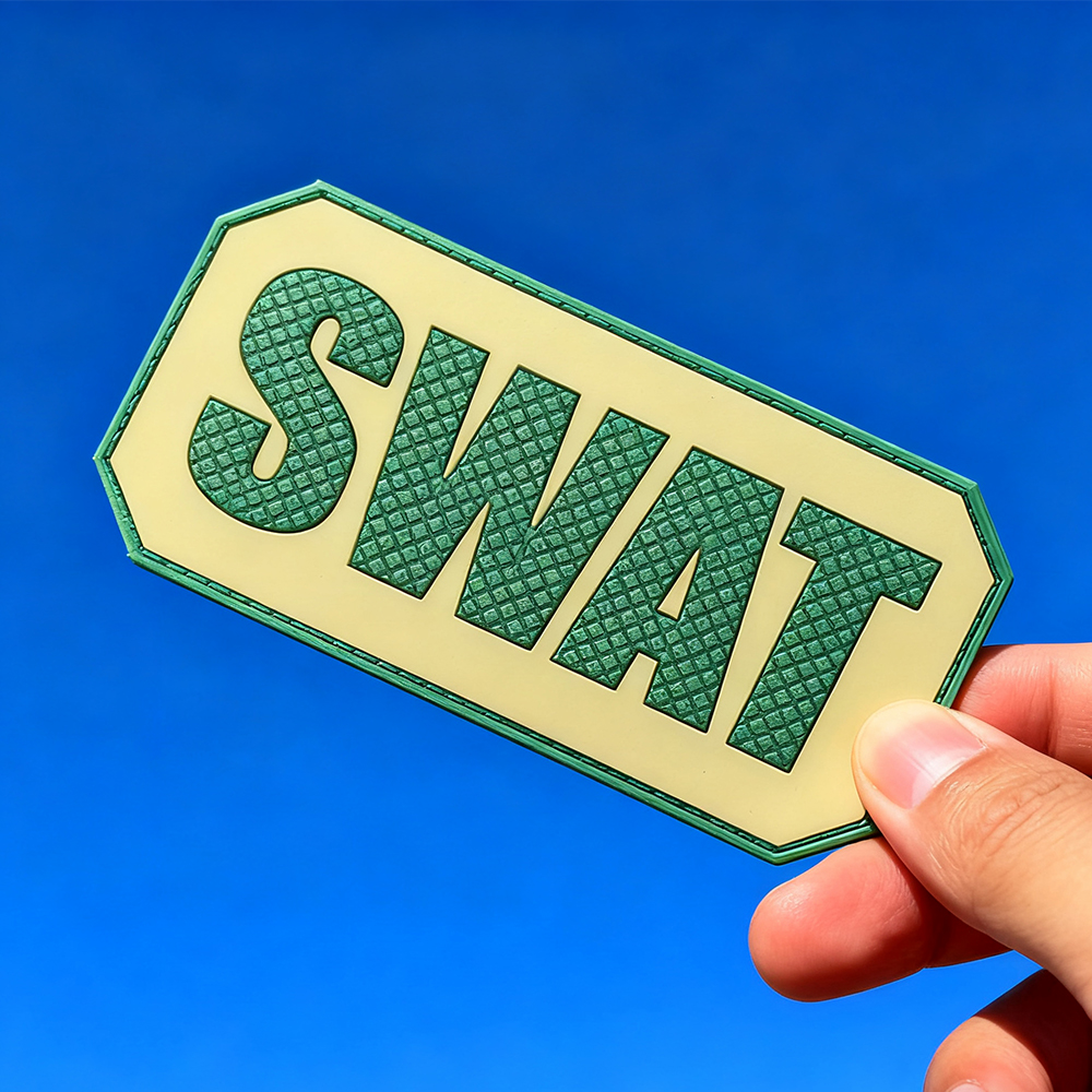 3D SWAT PVC Patch High-Detail Rubber Badge for Outdoor Gear Backpacks Jackets Hook-and-Loop Attachment