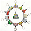 2D Pvc Rubber European One Piece Creative British Red Bus Big Ben Pendant Keychain London Phone Box Souvenir Keychains Rings