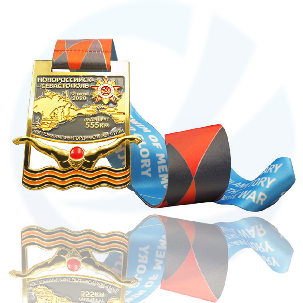 customized St. Petersburg Russia swimming award medals and trophies