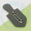 Factory designed high quality metal safety custom wholesale leather soft enamel pin badge with black leather